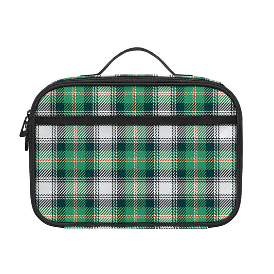 Saint Patrick's Day Tartan Pattern Print Portable Lunch Bag