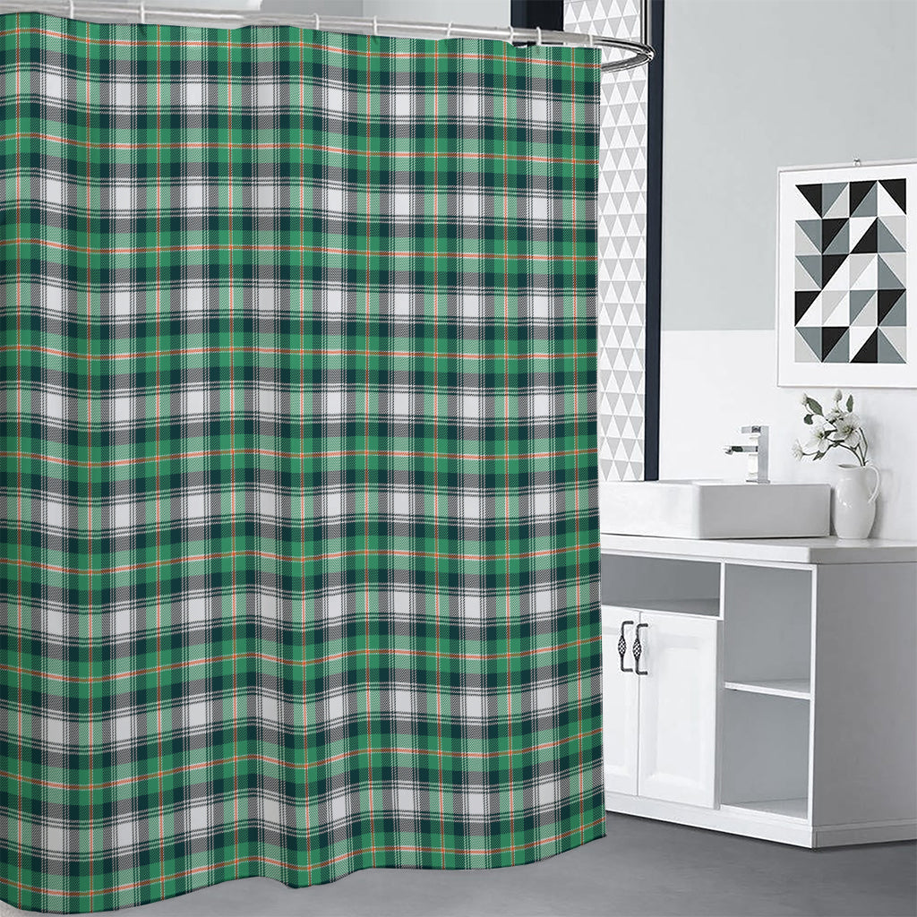 Saint Patrick's Day Tartan Pattern Print Premium Shower Curtain