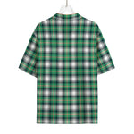 Saint Patrick's Day Tartan Pattern Print Rayon Hawaiian Shirt