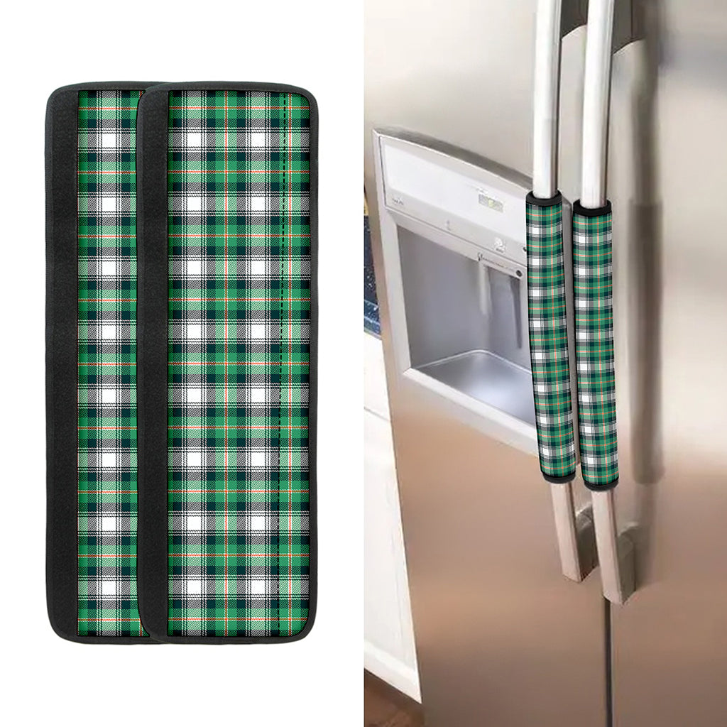 Saint Patrick's Day Tartan Pattern Print Refrigerator Handle Covers