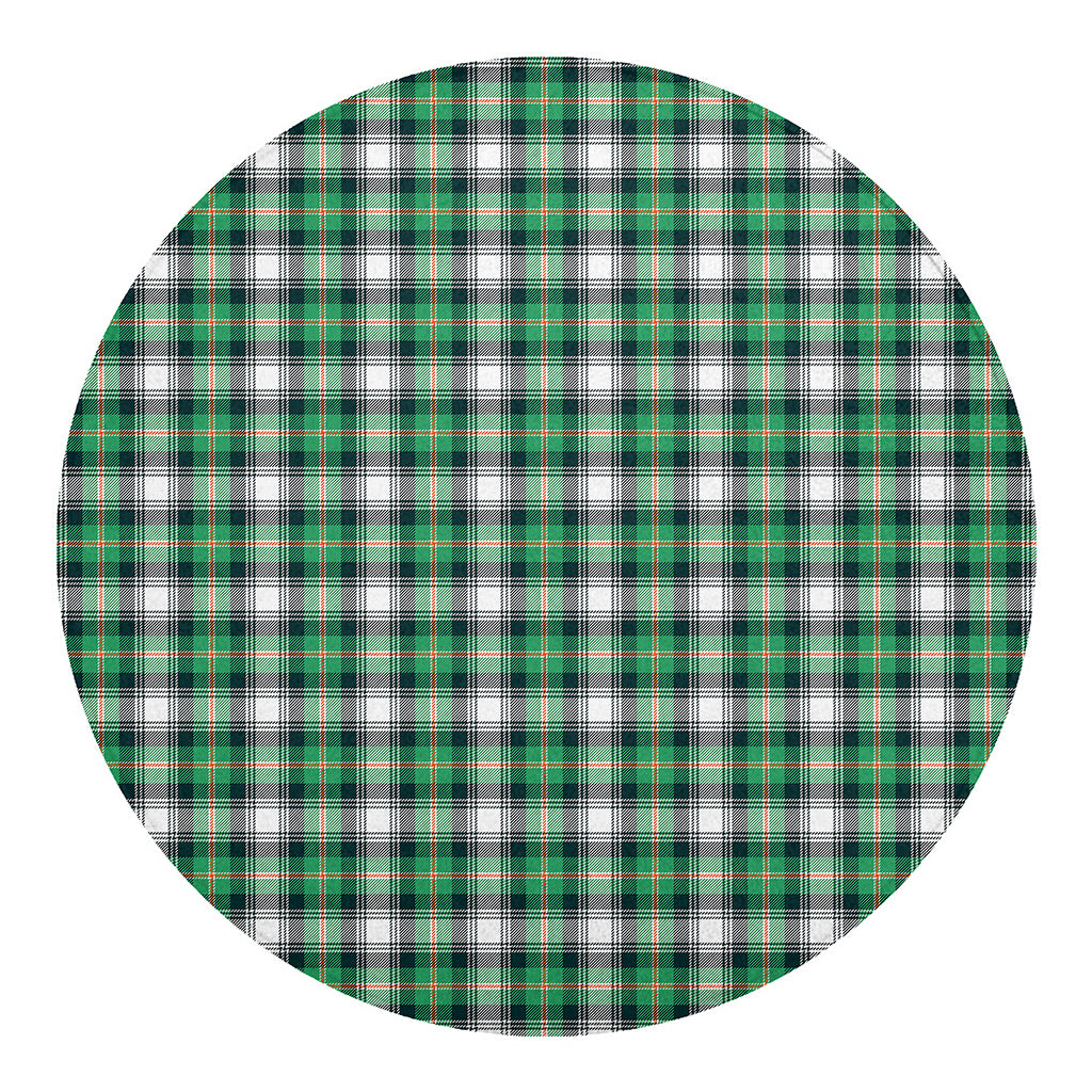 Saint Patrick's Day Tartan Pattern Print Round Blanket