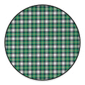 Saint Patrick's Day Tartan Pattern Print Round Floor Mat