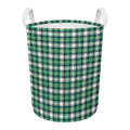 Saint Patrick's Day Tartan Pattern Print Round Laundry Basket