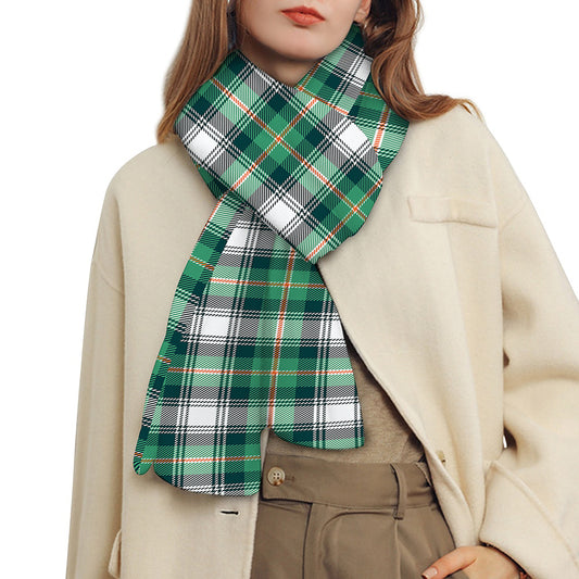 Saint Patrick's Day Tartan Pattern Print Scarf