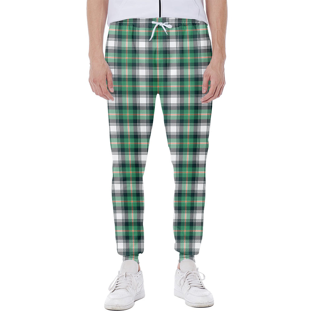 Saint Patrick's Day Tartan Pattern Print Scuba Joggers