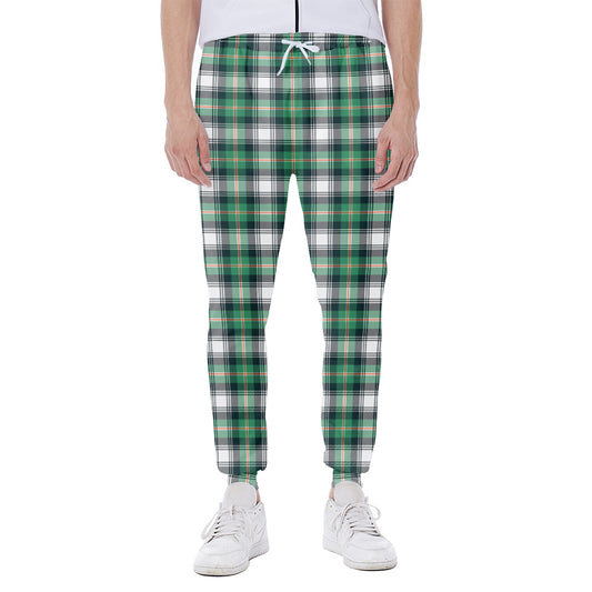 Saint Patrick's Day Tartan Pattern Print Scuba Joggers
