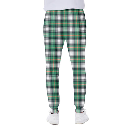 Saint Patrick's Day Tartan Pattern Print Scuba Joggers