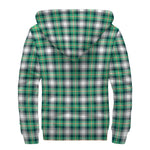 Saint Patrick's Day Tartan Pattern Print Sherpa Lined Zip Up Hoodie