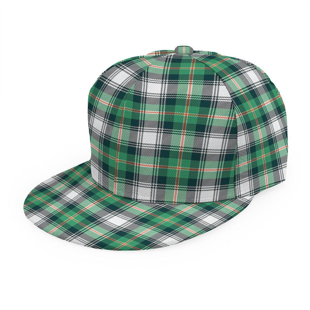 Saint Patrick's Day Tartan Pattern Print Snapback Cap