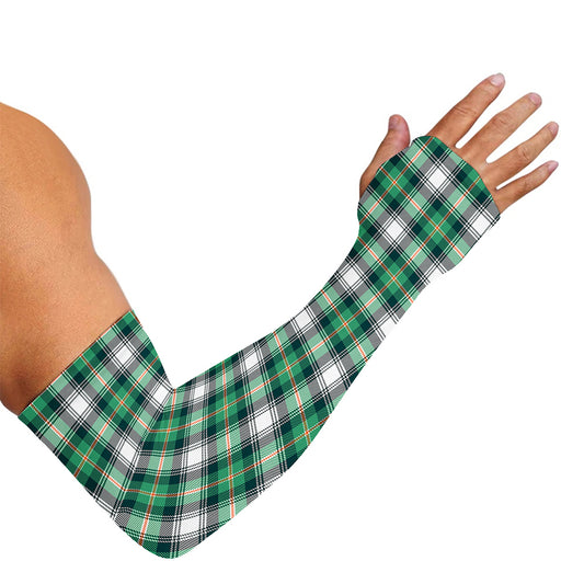 Saint Patrick's Day Tartan Pattern Print Sun Protection Arm Sleeves
