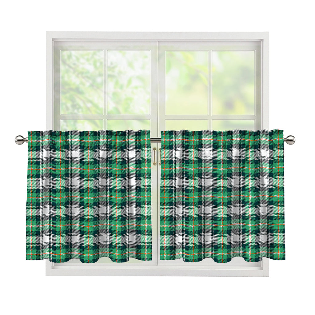 Saint Patrick's Day Tartan Pattern Print Tier Curtains