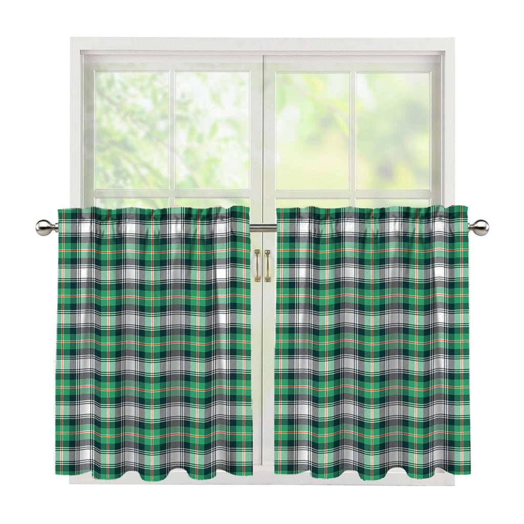 Saint Patrick's Day Tartan Pattern Print Tier Curtains