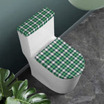 Saint Patrick's Day Tartan Pattern Print Toilet Lid And Tank Cover Set