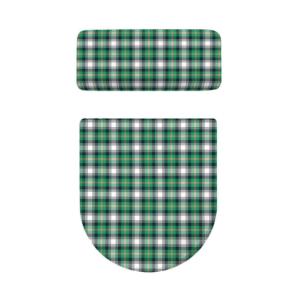 Saint Patrick's Day Tartan Pattern Print Toilet Lid And Tank Cover Set