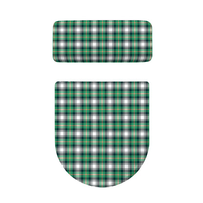 Saint Patrick's Day Tartan Pattern Print Toilet Lid And Tank Cover Set