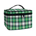 Saint Patrick's Day Tartan Pattern Print Travel Makeup Bag