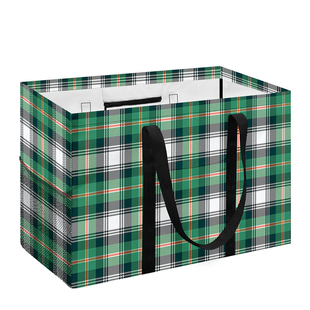 Saint Patrick's Day Tartan Pattern Print Utility Tote Bag