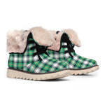 Saint Patrick's Day Tartan Pattern Print Winter Boots