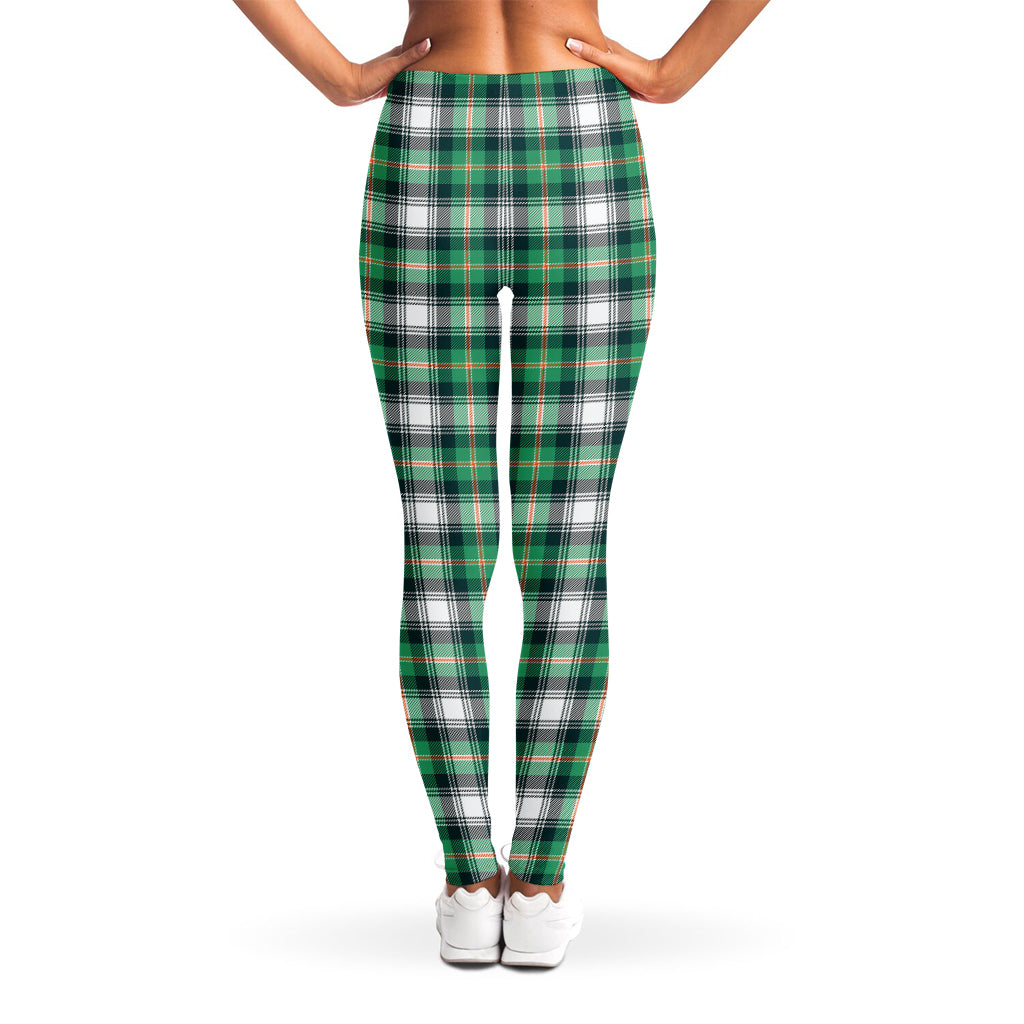 Saint Patrick's Day Tartan Pattern Print Women's Leggings