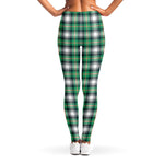Saint Patrick's Day Tartan Pattern Print Women's Leggings