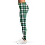 Saint Patrick's Day Tartan Pattern Print Women's Leggings