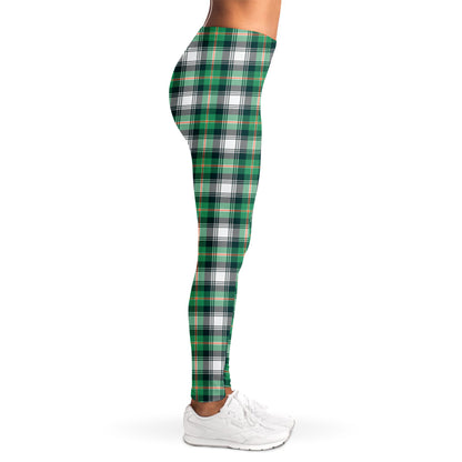 Saint Patrick's Day Tartan Pattern Print Women's Leggings