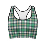 Saint Patrick's Day Tartan Pattern Print Women's Sports Bra