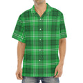 Saint Patrick's Day Tartan Print Aloha Shirt
