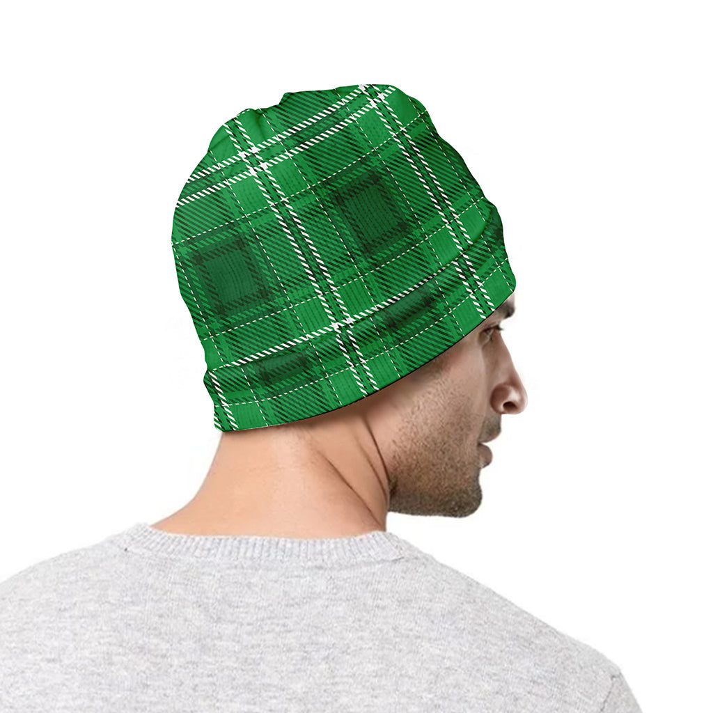 Saint Patrick's Day Tartan Print Beanie