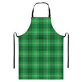 Saint Patrick's Day Tartan Print Bib Apron With Pocket