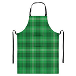 Saint Patrick's Day Tartan Print Bib Apron With Pocket