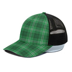 Saint Patrick's Day Tartan Print Black Mesh Trucker Cap