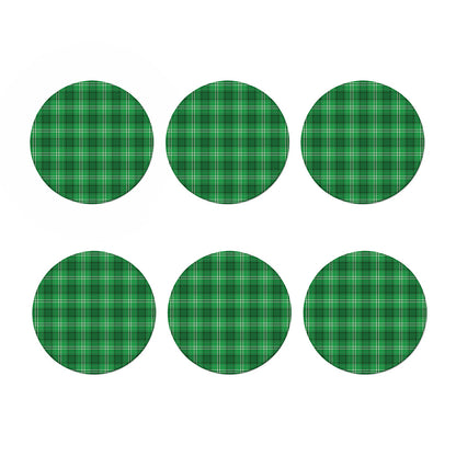Saint Patrick's Day Tartan Print Coaster Set