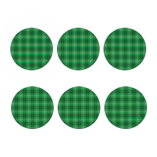 Saint Patrick's Day Tartan Print Coaster Set