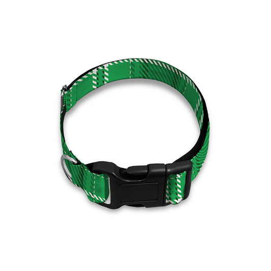 Saint Patrick's Day Tartan Print Dog Collar