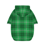 Saint Patrick's Day Tartan Print Dog Zip Up Hoodie