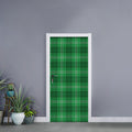 Saint Patrick's Day Tartan Print Door Sticker