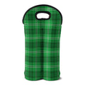 Saint Patrick's Day Tartan Print Double Neoprene Wine Tote
