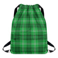 Saint Patrick's Day Tartan Print Drawstring Backpack