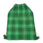Saint Patrick's Day Tartan Print Drawstring Bag