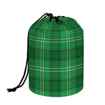 Saint Patrick's Day Tartan Print Drawstring Makeup Bag