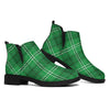 Saint Patrick's Day Tartan Print Flat Ankle Boots