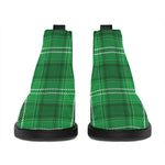 Saint Patrick's Day Tartan Print Flat Ankle Boots