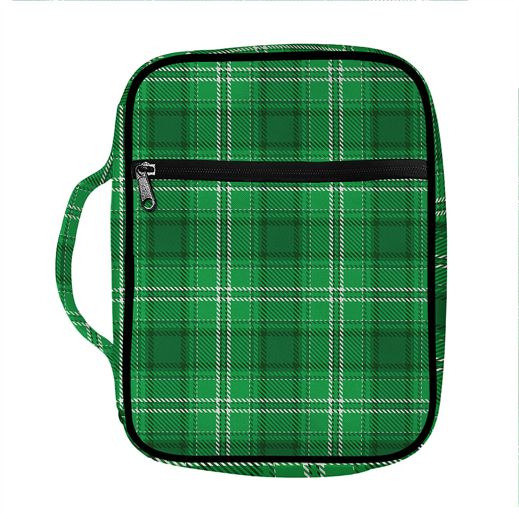 Saint Patrick's Day Tartan Print Front Pocket Bible Bag