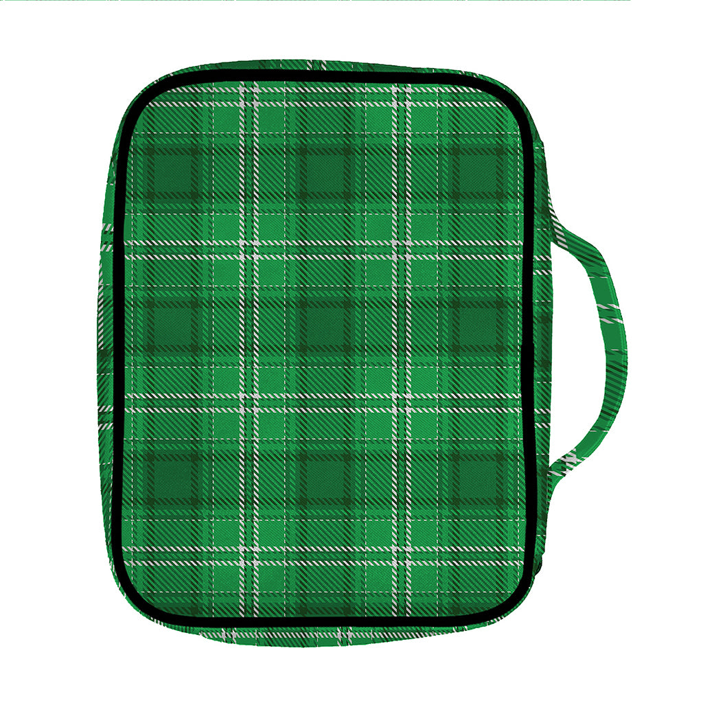 Saint Patrick's Day Tartan Print Front Pocket Bible Bag