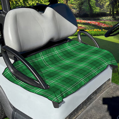 Saint Patrick's Day Tartan Print Golf Cart Seat Cover