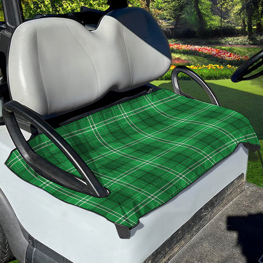 Saint Patrick's Day Tartan Print Golf Cart Seat Cover