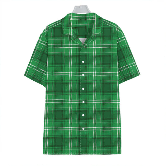 Saint Patrick's Day Tartan Print Hawaiian Shirt