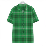 Saint Patrick's Day Tartan Print Hawaiian Shirt