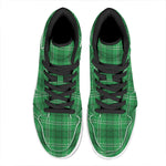 Saint Patrick's Day Tartan Print High Top Leather Sneakers